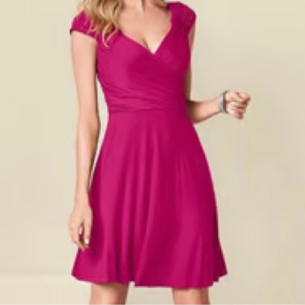 Venus Women’s Pink Dress Mini Midi Stretchy Formal Wedding Prom Or Casual